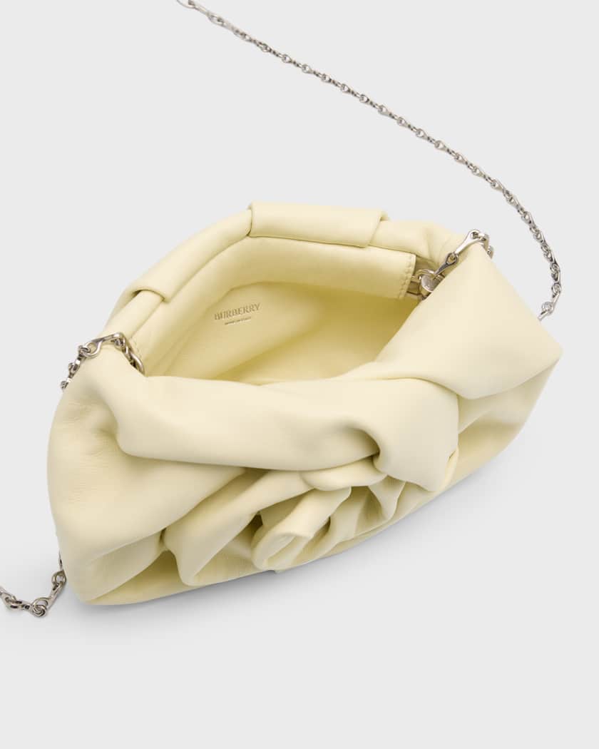 Burberry Rose Leather Clutch Bag with Chain Strap Neiman Marcus