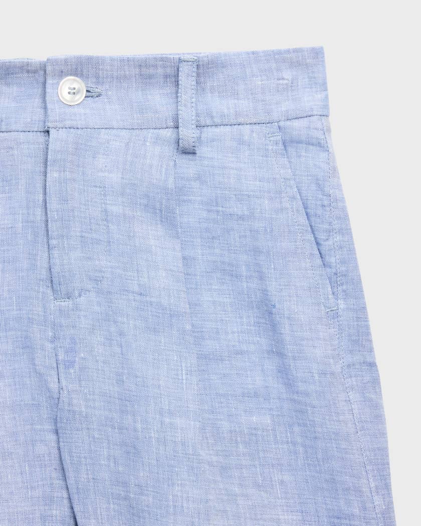 Boy's Non-Stretch Linen Shorts