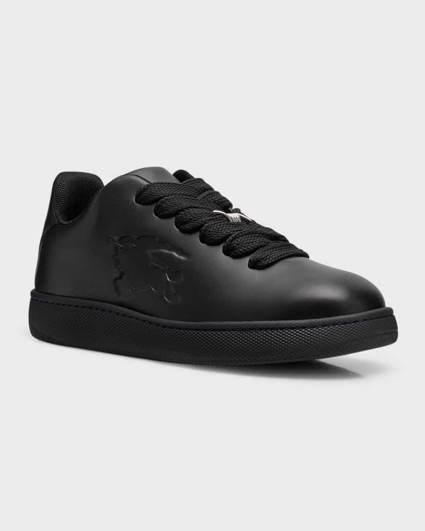 Men's Leather Box Low-Top Sneakers