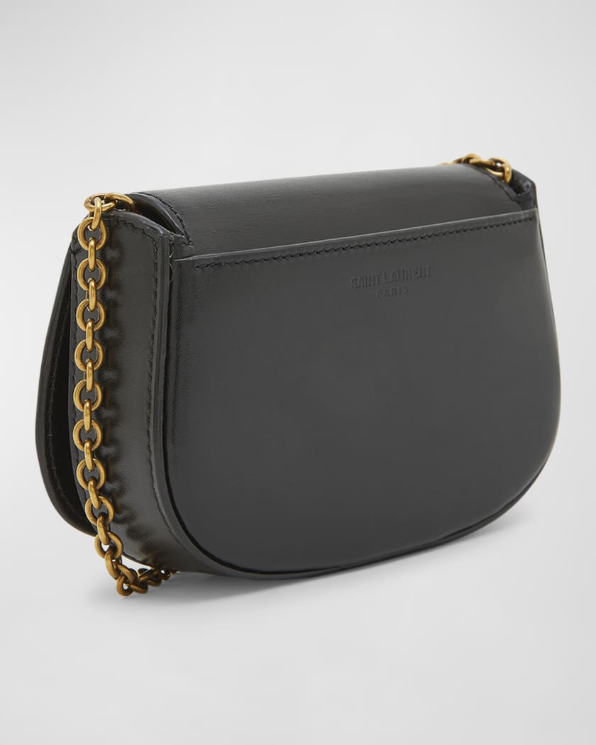 Mini YSL Wallet On Chain in Smooth Leather