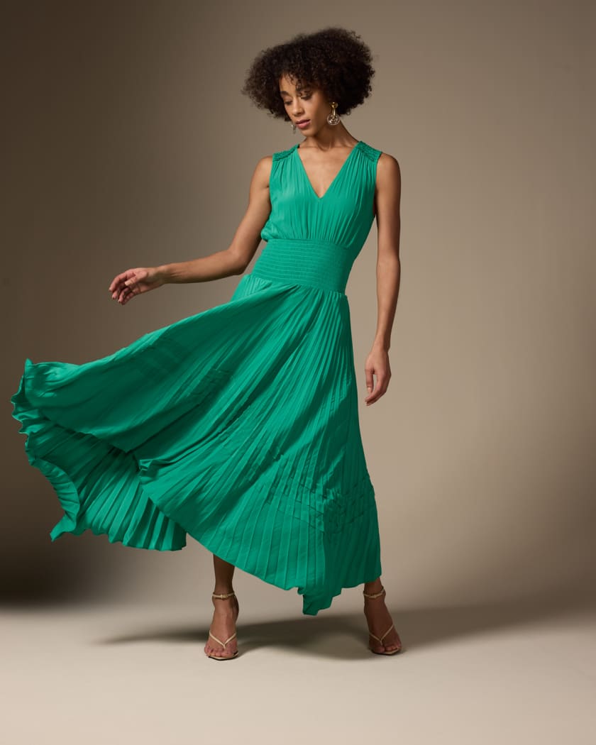 Livia V Neck Midi Dress