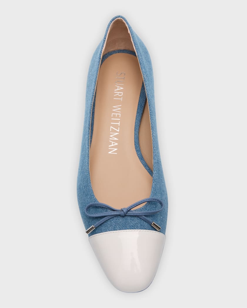 Denim ballet flats hotsell