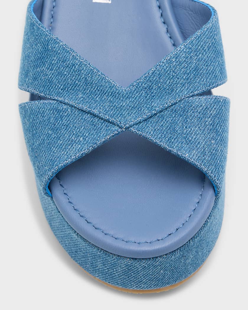 Denim deals wedges sandals