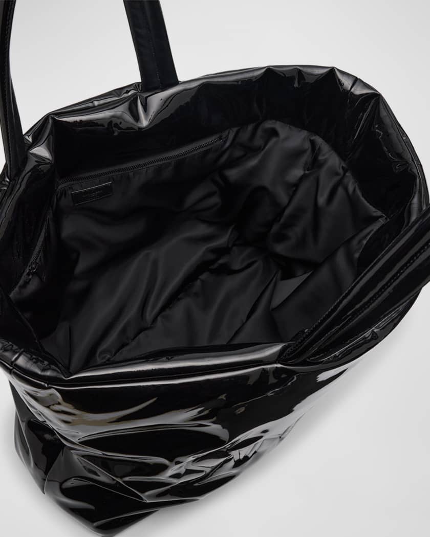 Men's Patent Leather Maxi Tote Bag 