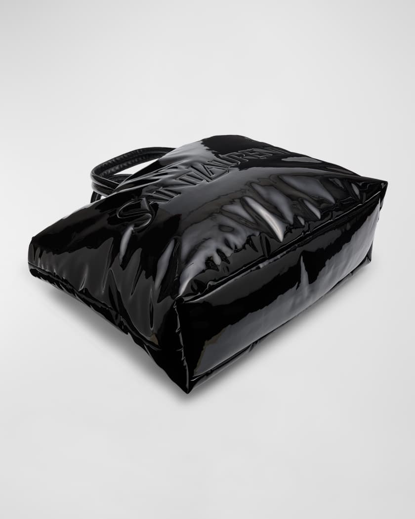Men's Patent Leather Maxi Tote Bag 