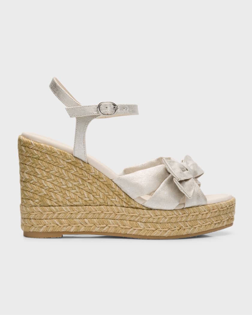 Silver espadrille wedge sandals new arrivals