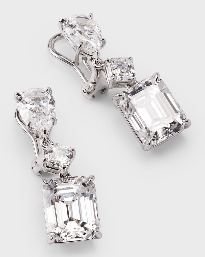 Fantasia by DeSerio Cubic Zirconia Drop Earrings Neiman Marcus
