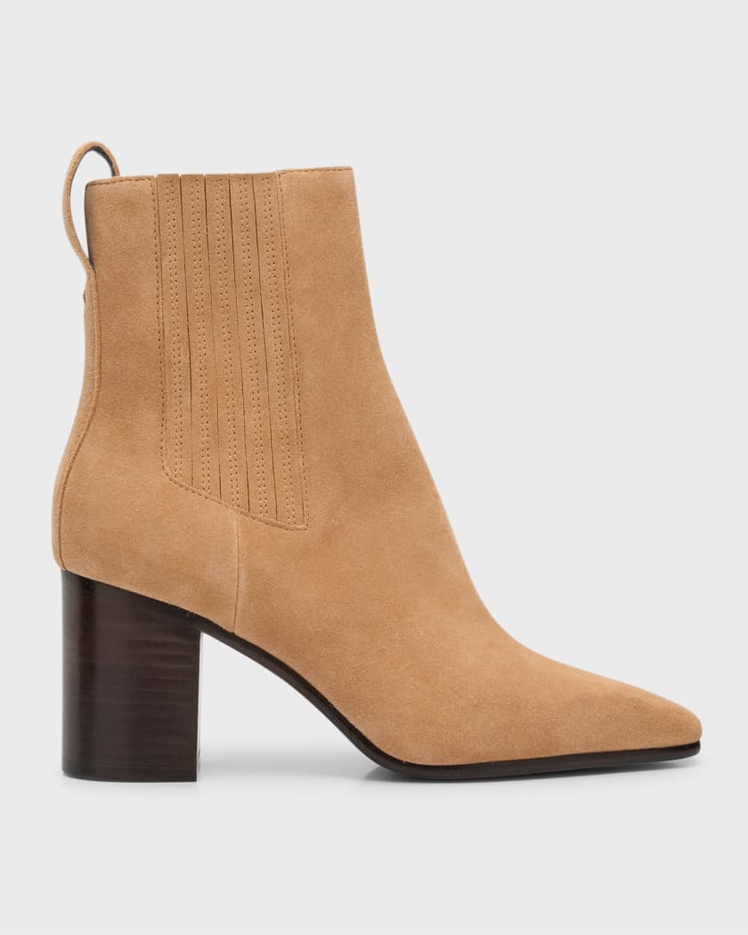 Rover Pleated Suede High Ankle Boots