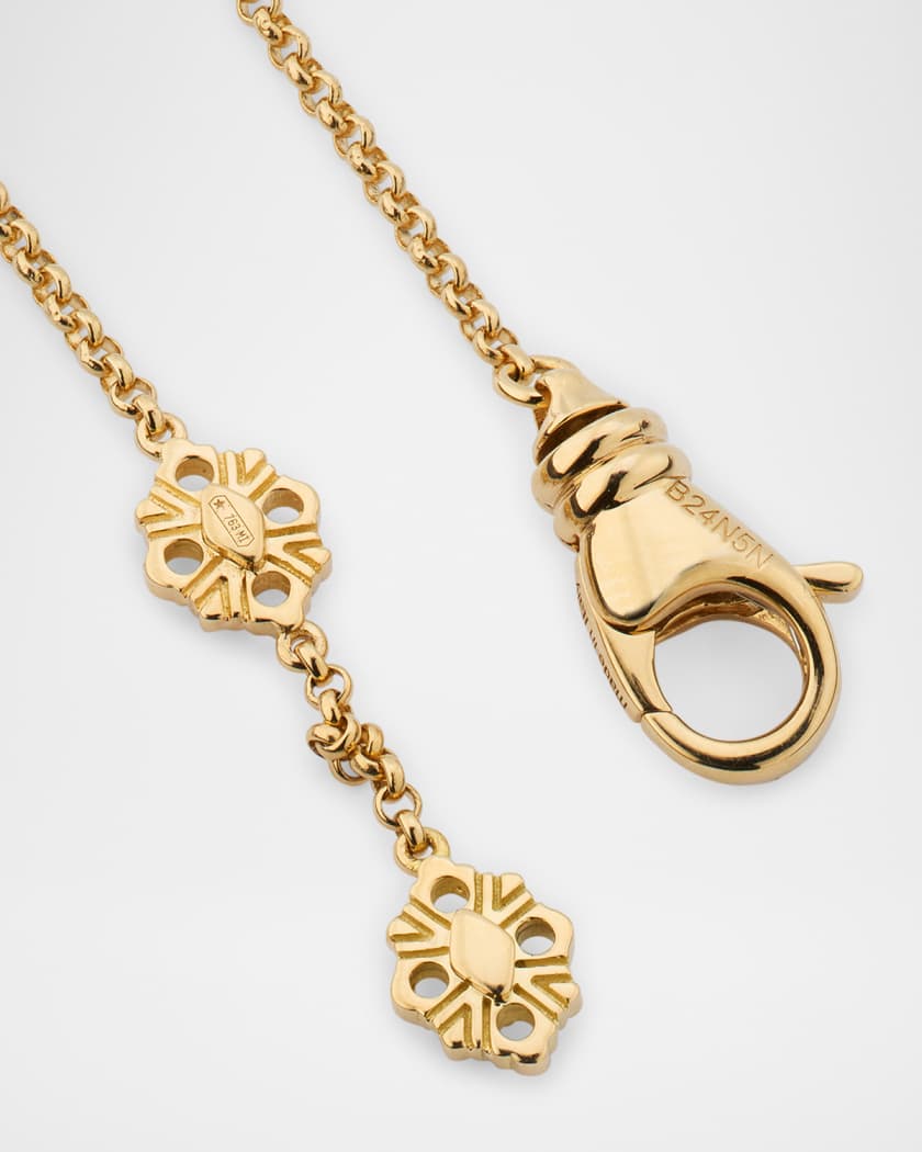 Opera Tulle Onyx Pendant Necklace in 18K Yellow Gold, Large
