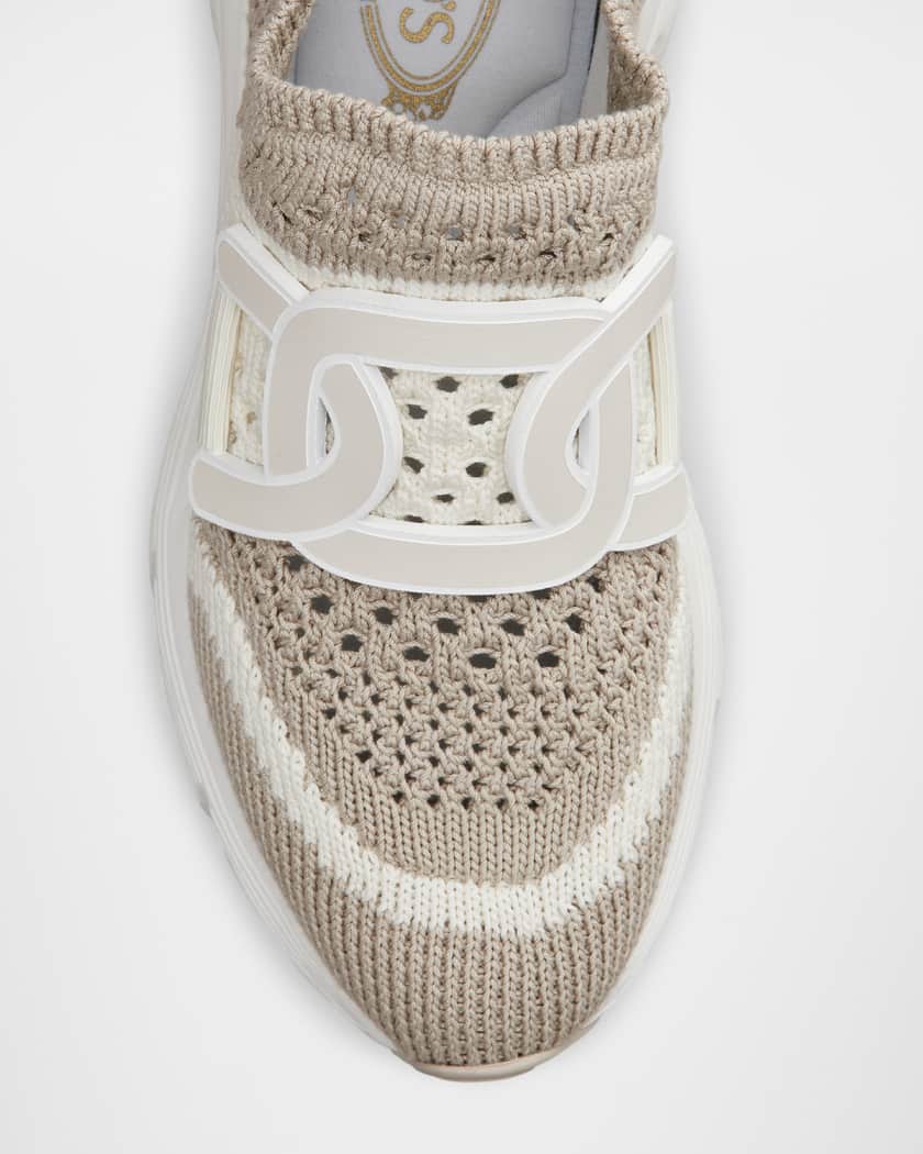 Stretch Woven Cotton Runner Sneakers