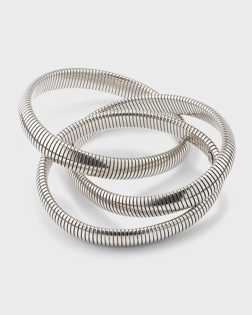 3 Row Infinity Bracelet, Silver