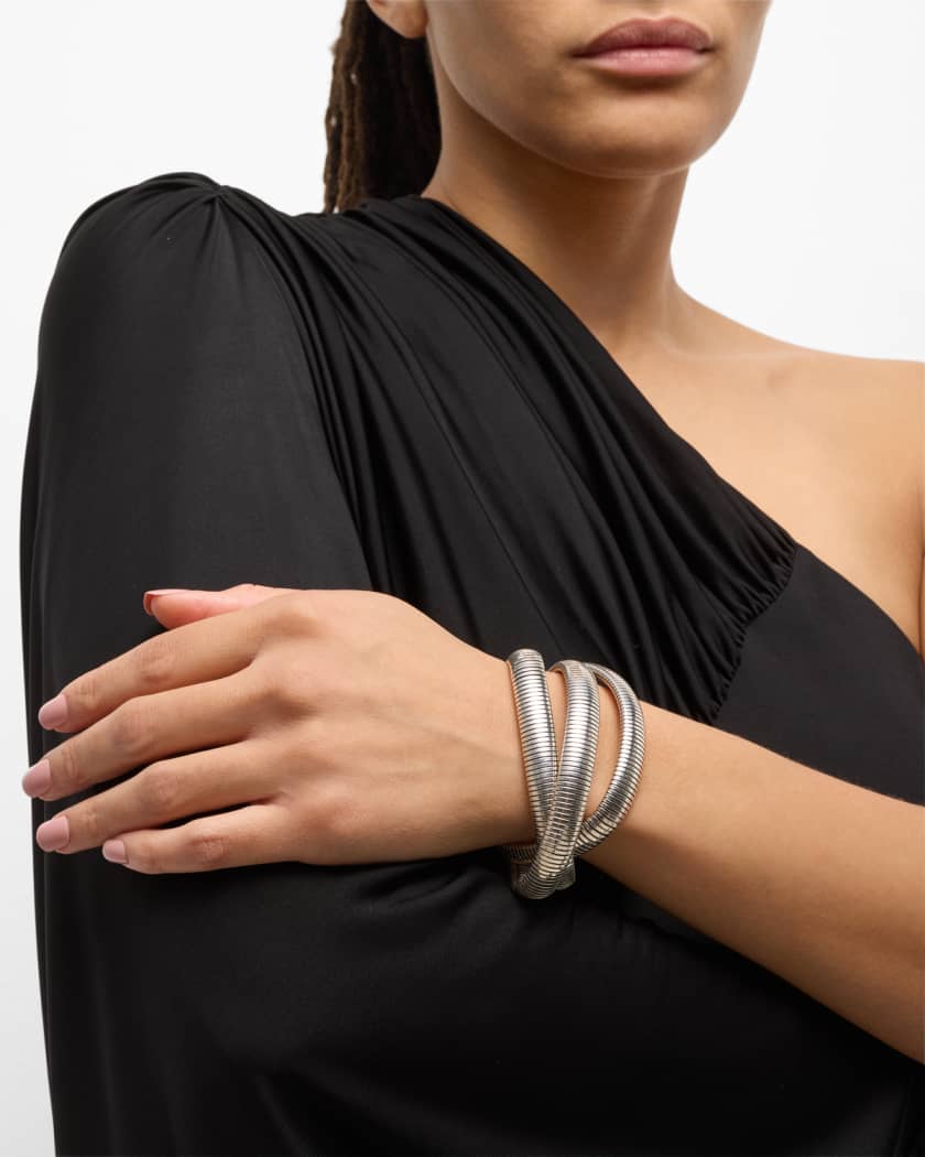 3 Row Infinity Bracelet, Silver