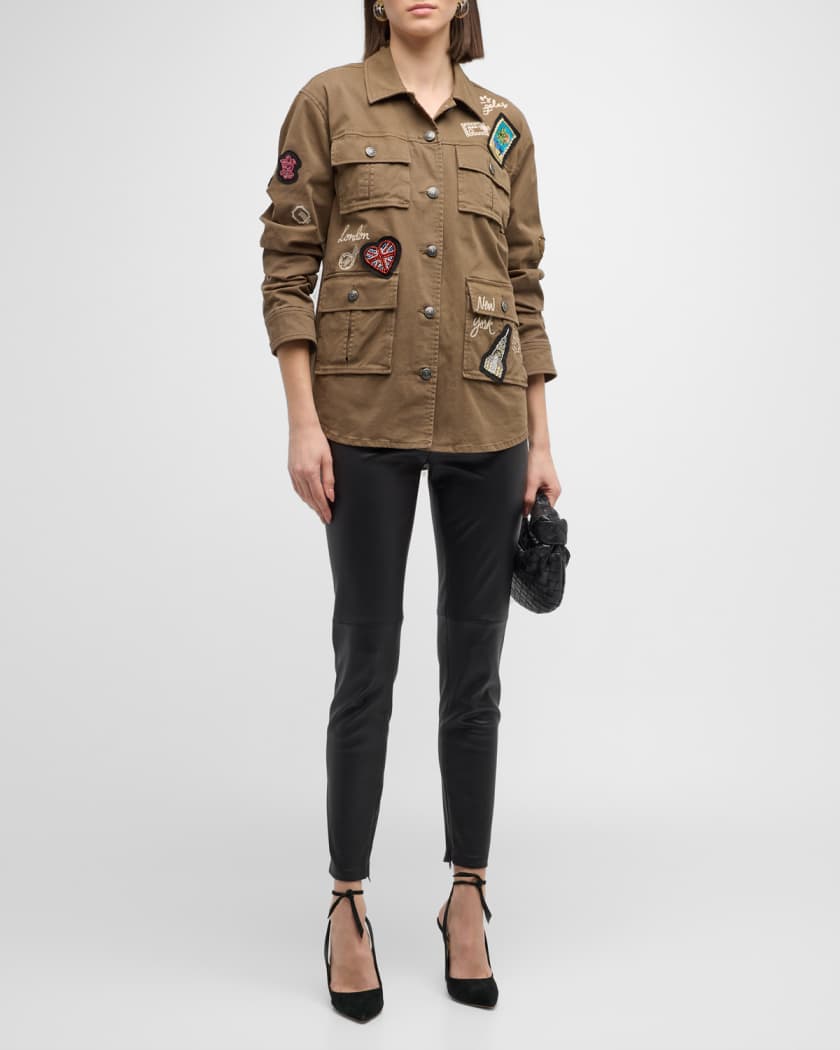All Around the World Vera Embroidered Patch Jacket