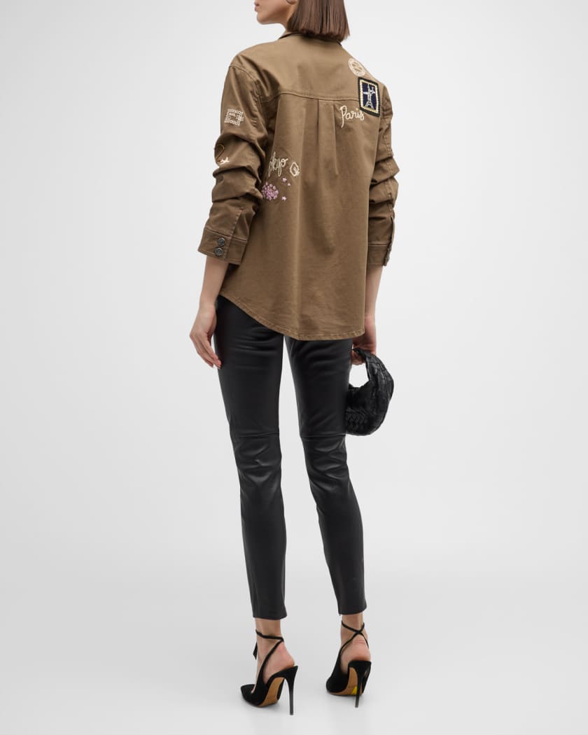 Cinq a Sept All Around the World Vera Embroidered Patch Jacket