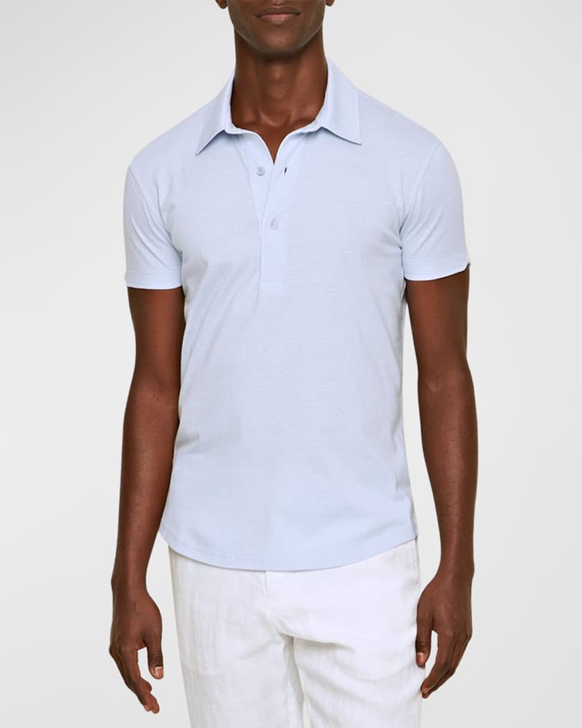 Orlebar Brown Men s Sebastian Cotton Silk Polo Shirt Neiman Marcus
