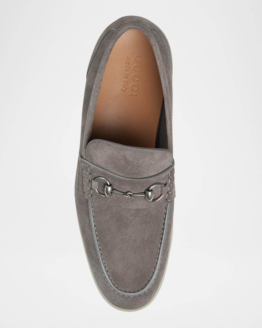 Gucci Men\'s Konrad Horsebit Loafer Brown Suede Size 11.5  US 12 New Gucci Konrad Suede Loafers - Brown | Editorialist main image 3