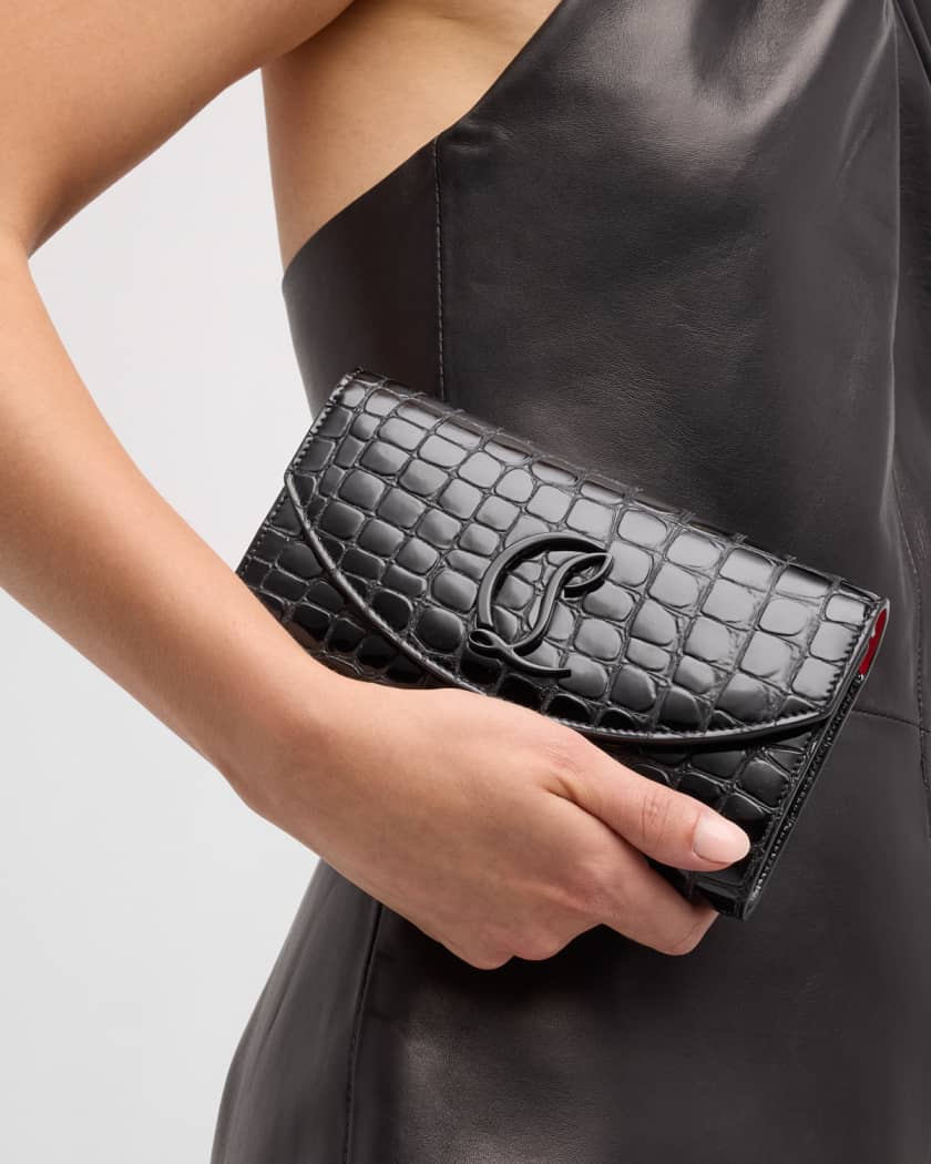 Loubi54 Wallet on Chain in Alligator Embossed Leather