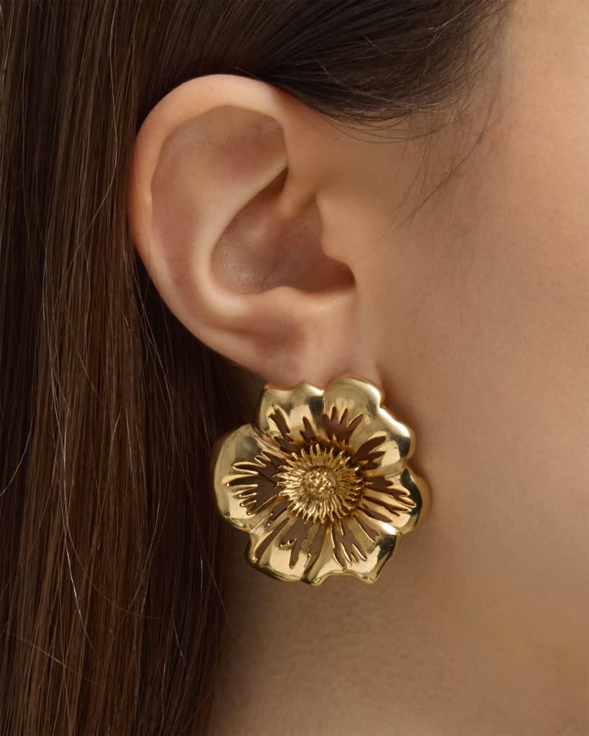 Large hotsell button earrings