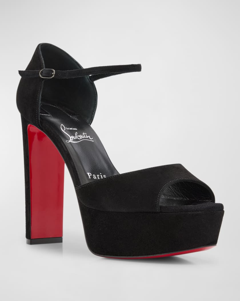 Sandaloo Suede Red Sole Platform Sandals