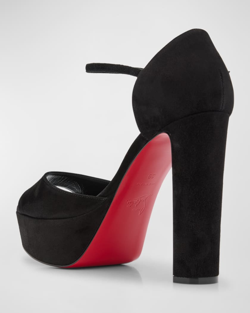 Sandaloo Suede Red Sole Platform Sandals