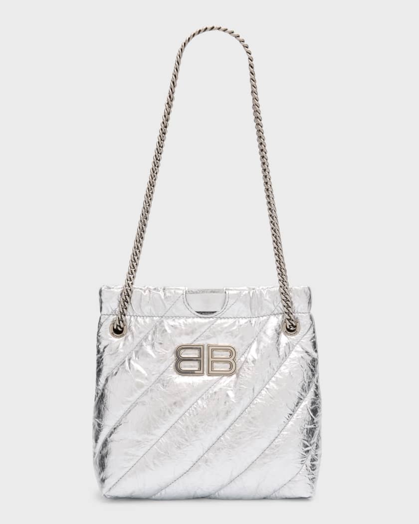 Balenciaga Crush chain-strap shoulder bag - Silver