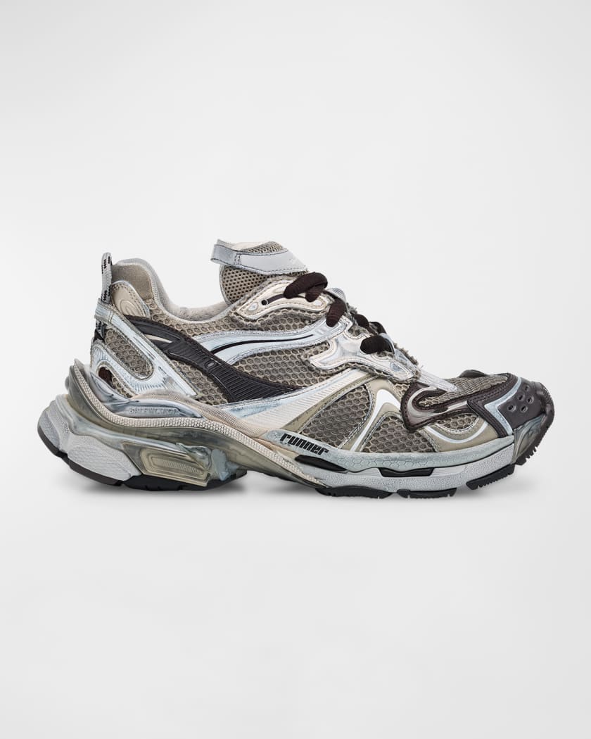 Balenciaga Mesh Lace Up Runner Sneakers Neiman Marcus
