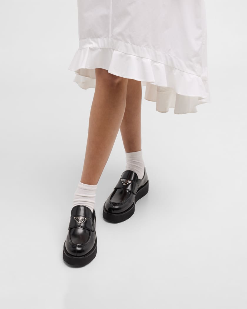 Flatform Leather Loafers