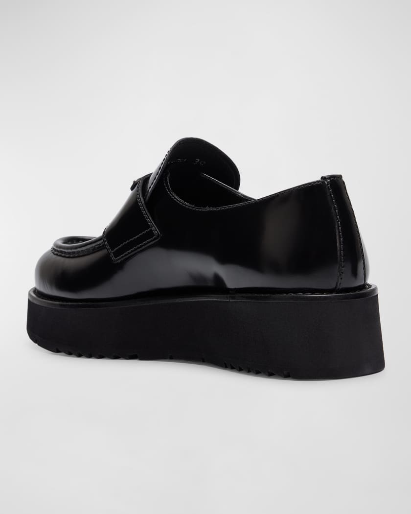 Flatform Leather Loafers