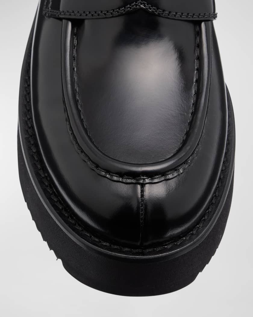 Flatform Leather Loafers
