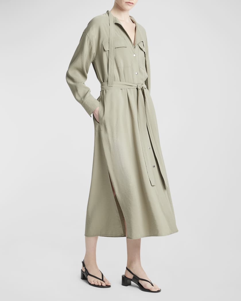 Vince belted hotsell maxi utility shirtdress