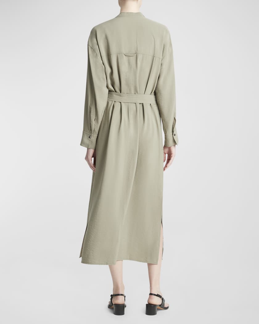 Vince belted hotsell maxi utility shirtdress