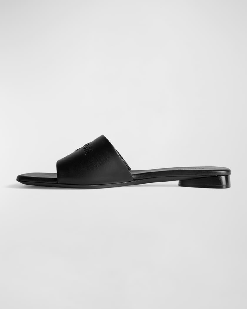 Dutyfree Leather Logo Slide Sandals