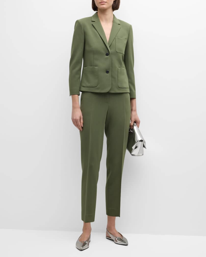 Theory Patch Pocket Shrunken Crepe Jacket Neiman Marcus