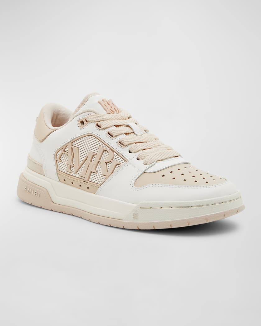 Bicolor Leather Low-Top Sneakers