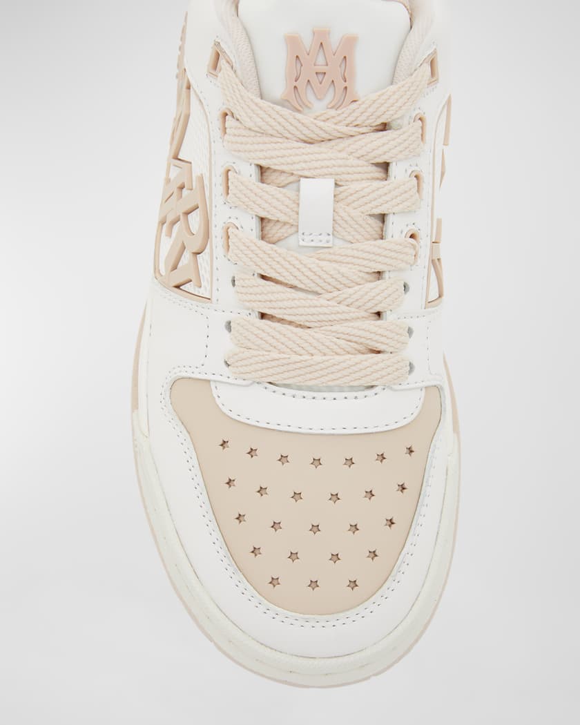 Bicolor Leather Low-Top Sneakers