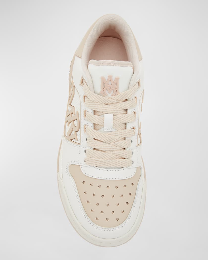 Bicolor Leather Low-Top Sneakers