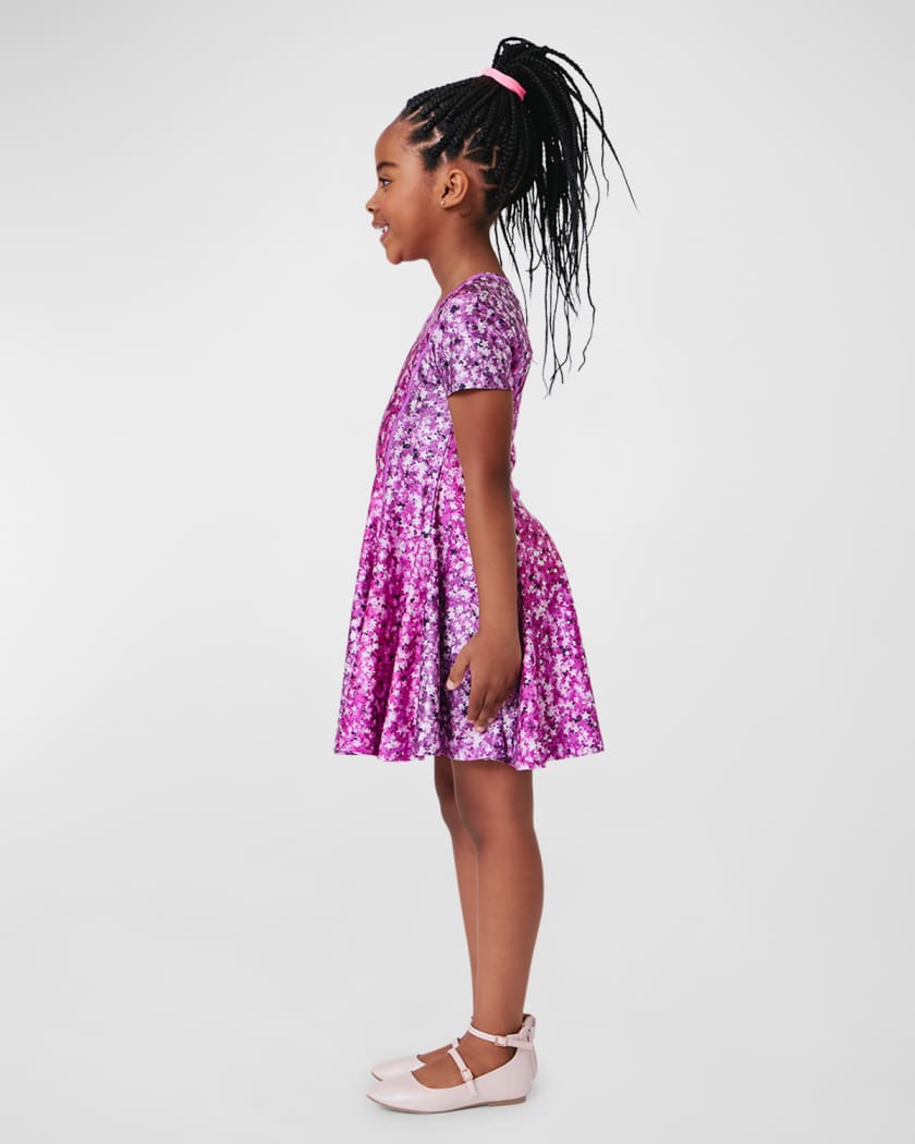 Terez Girl s Star Confetti Hi Shine Cap Sleeve Mini Skater Dress Size 2T 12 Neiman Marcus