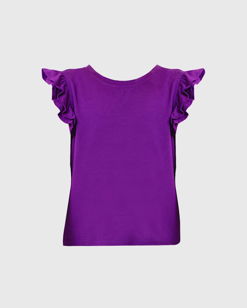 Girl s Ruffle Sleeve Crop Tee Size 2T 12