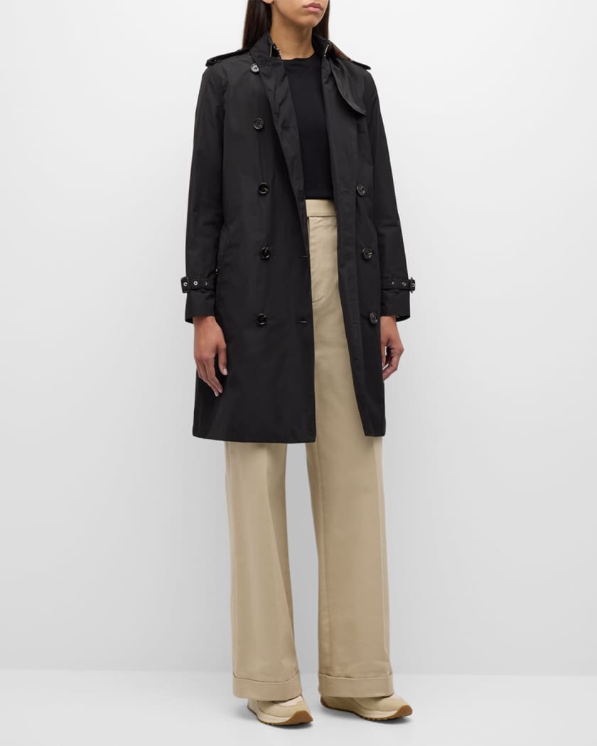 Burberry Kensington Double-Breasted Trench Coat | Neiman Marcus