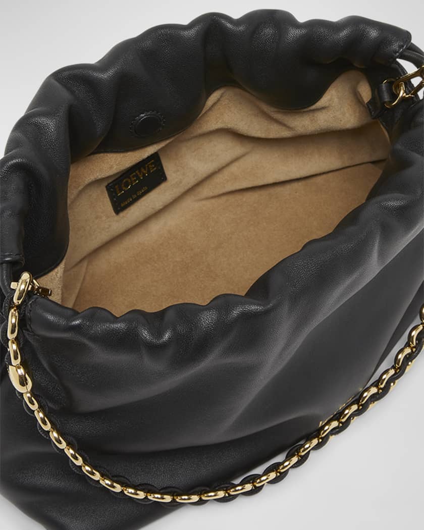 Flamenco Small Crossbody Bag in Napa Leather with Detachable Chain