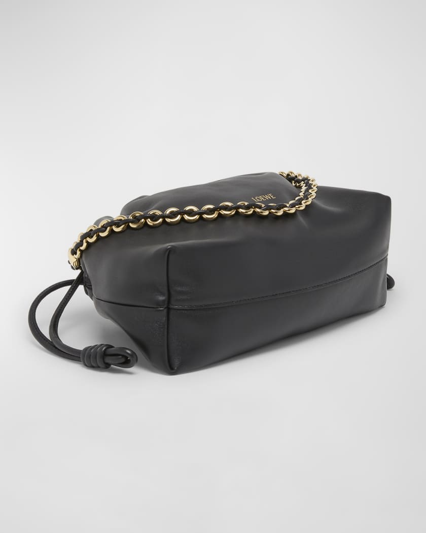Flamenco Small Crossbody Bag in Napa Leather with Detachable Chain