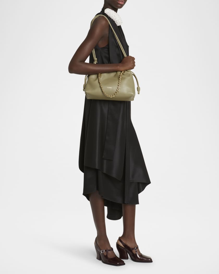 Flamenco Small Crossbody Bag in Napa Leather with Detachable Chain