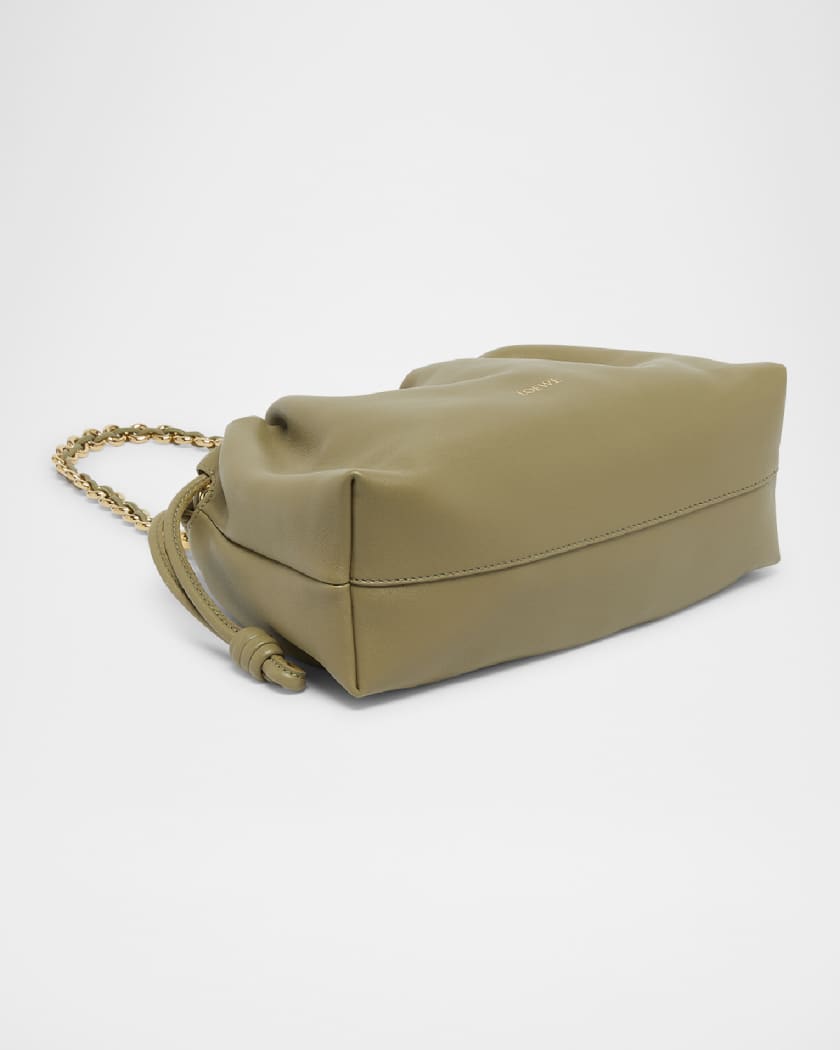 Flamenco Small Crossbody Bag in Napa Leather with Detachable Chain