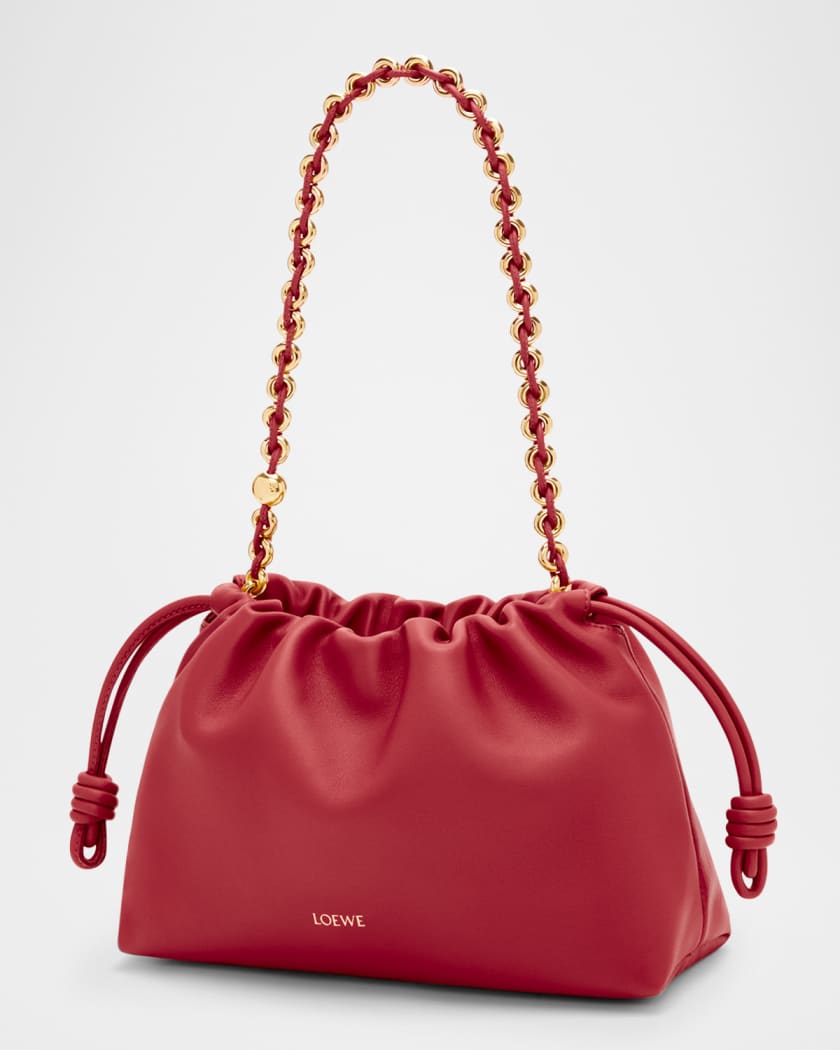 Flamenco Small Crossbody Bag in Napa Leather with Detachable Chain