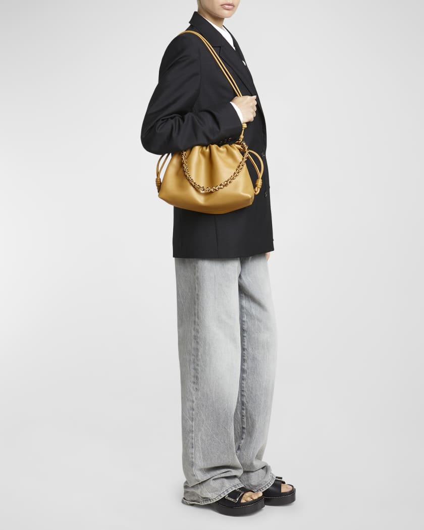 Flamenco Small Crossbody Bag in Napa Leather with Detachable Chain