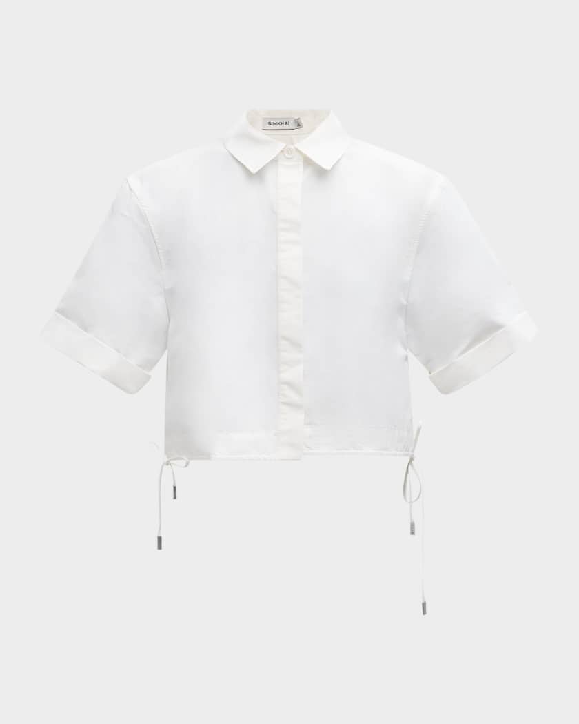 Ryett Short-Sleeve Cropped Shirt