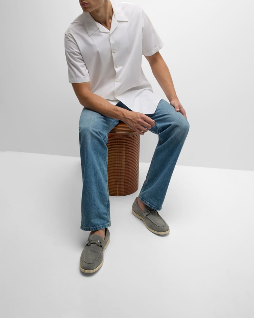 Men's Cosimo Leather Gancini Bit Loafers