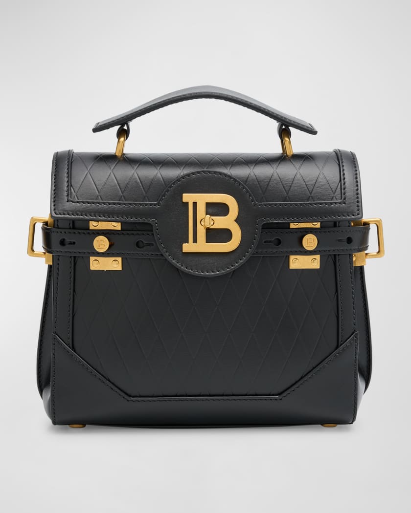 Balmain B-Buzz 23 crocodile-embossed tote bag - Black