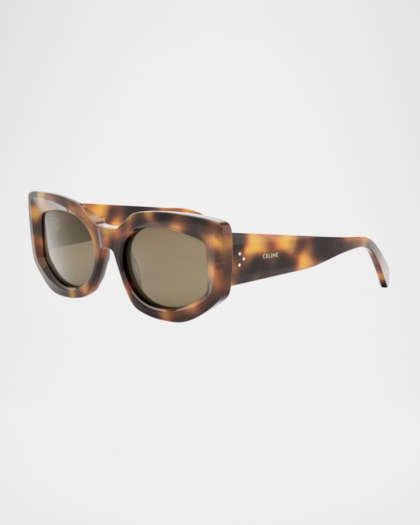 CELINE　超美品　装飾 マスタード タンクトップ　y2k ギャル　y16 Celine Beveled Acetate Cat-Eye Sunglasses | Neiman Marcus