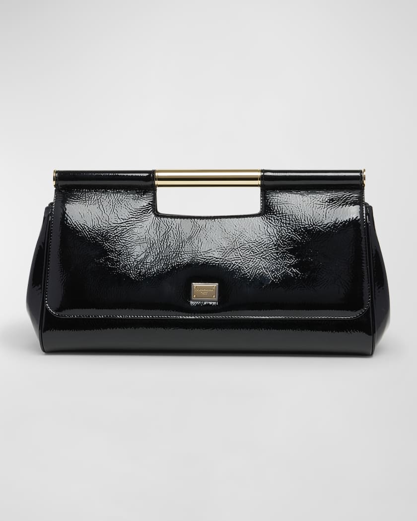 Silver patent clutch bag cheap